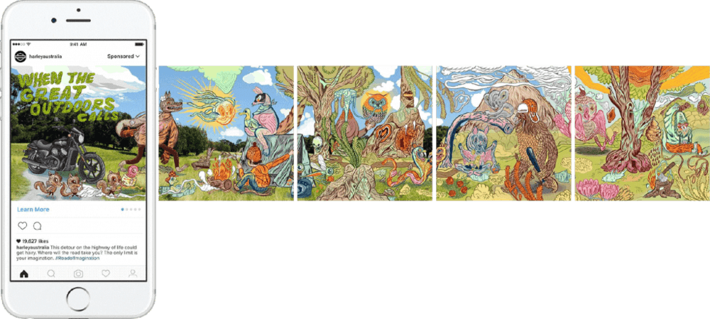 Marketing Mix of Harley Davidson - Instagram Carousel Ad