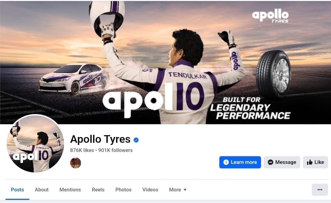 Marketing Strategy of Apollo Tyres - Apollo Tyres Facebook Page