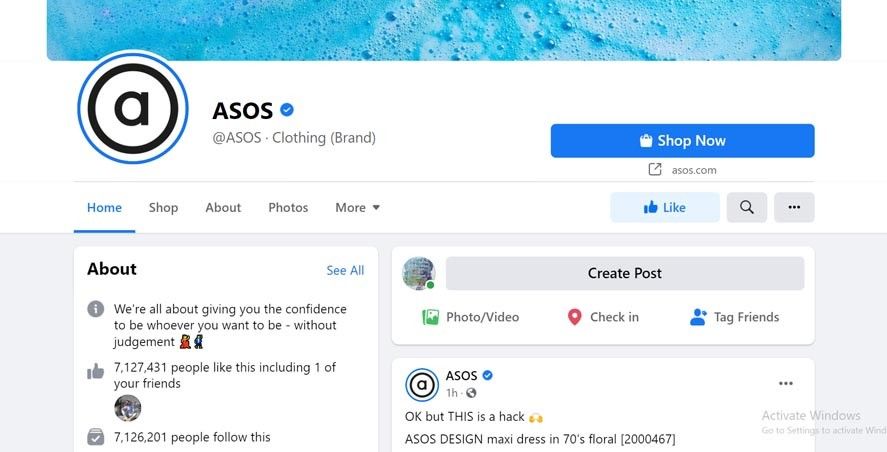 Marketing Strategy of Asos - Digital Marketing Strategy - Facebook