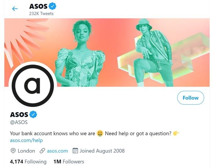 Marketing Strategy of Asos - Digital Marketing Strategy - Twitter