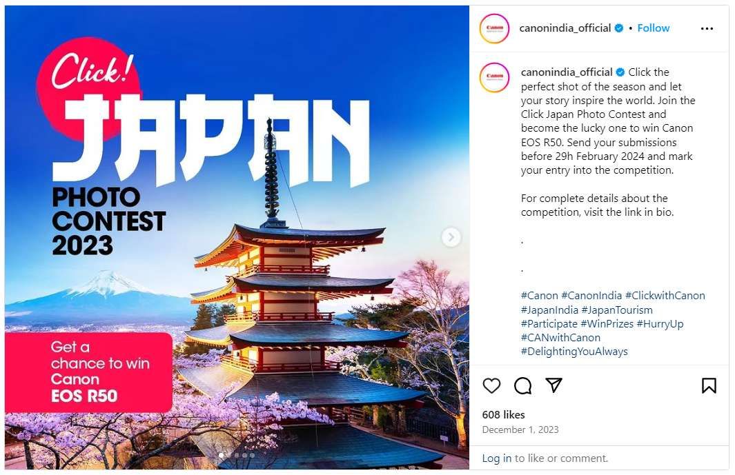 Marketing Strategy of Canon - Canon Photo Competitions