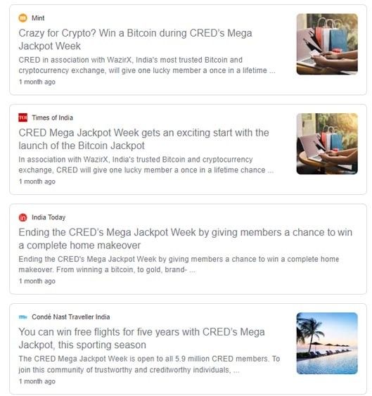 Marketing Strategy of Cred - A Case Study - Cred in the News