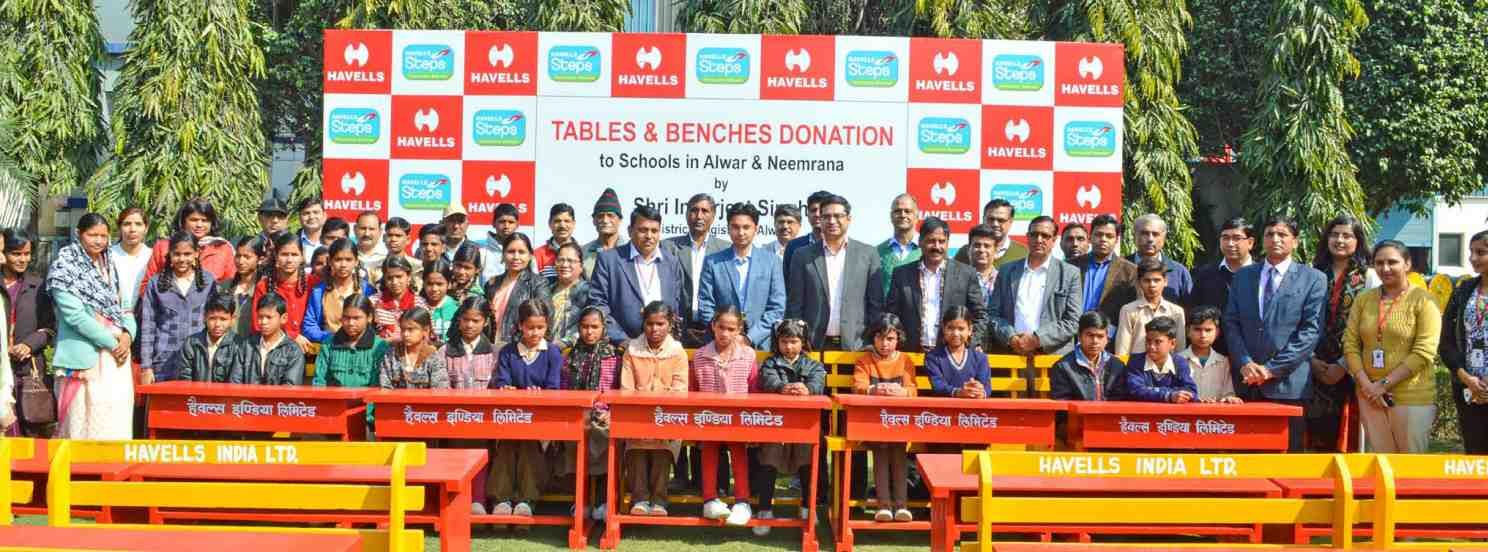 Marketing Strategy of Havells India - Tables and Benches Donation By Havells
