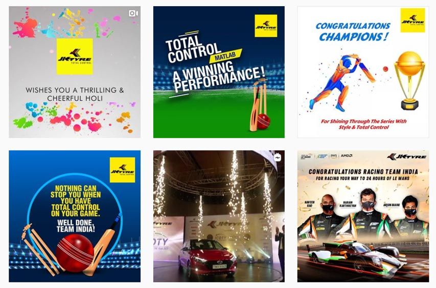 Marketing Strategy of JK Tyre - Social Media Presence