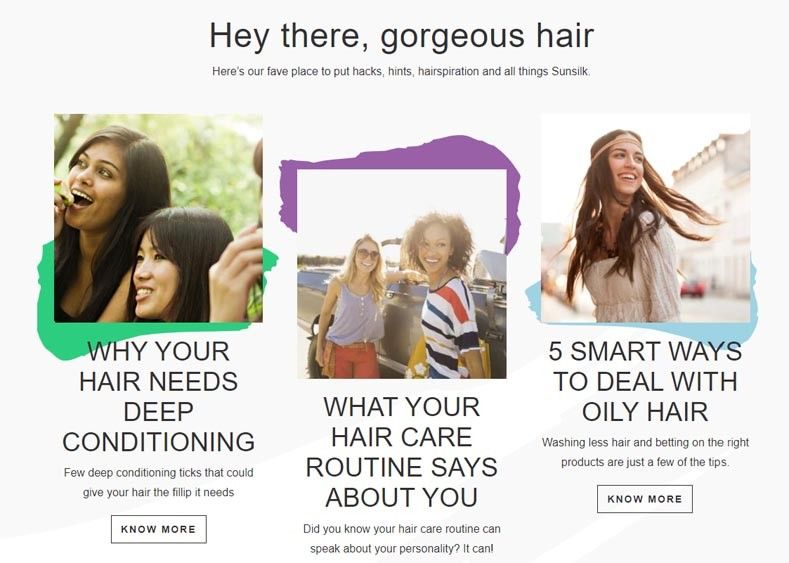 Marketing Strategy of Sunsilk - A Case Study - Digital Presence - Content Marketing