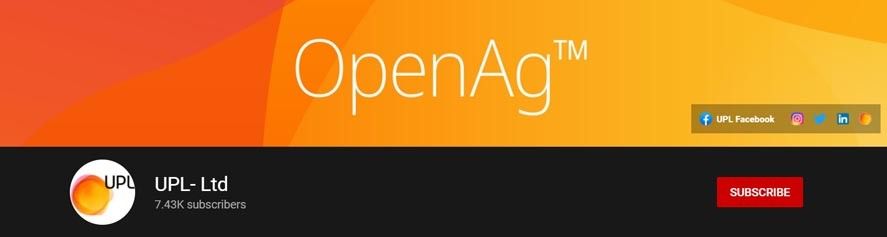 Marketing Strategy of UPL - A Case Study- Social Media Presence - Youtube