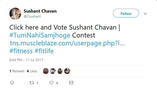 Muscleblaze Marketing Campaign Tweet