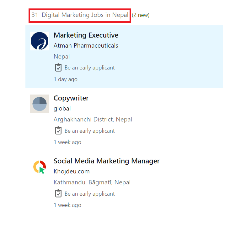 Digital Marketing Careers in Nepal - Job Statistics