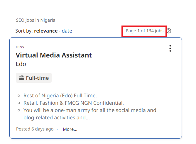 SEO Courses In Makurdi- Job Statistics