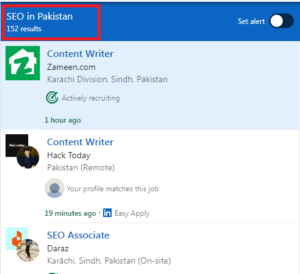 SEO Courses in Chakwal - Job Statistics