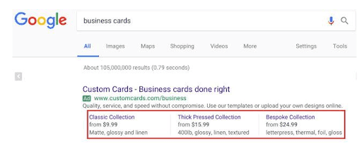 PPC strategies - price extension