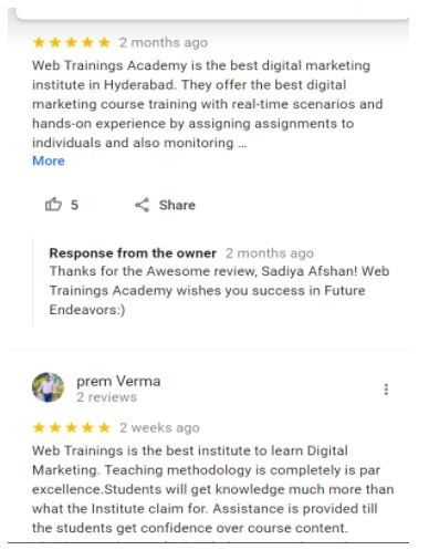 ppc Courses in noida - web training noida student reviews