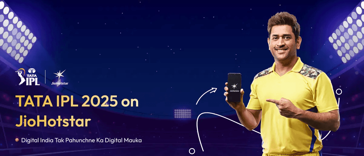 reliance jio with MS Dhoni 