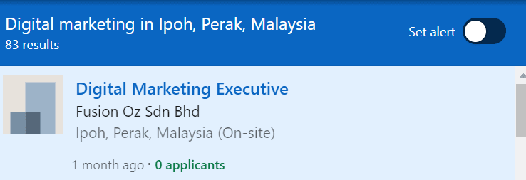 Digital marketing salary in Ipoh - Job opportunities in Ipoh