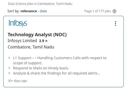 data science courses in coimbatore - job statistics