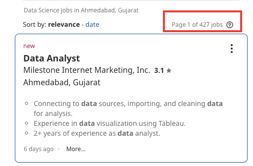data science courses in ahmedabad - job statistics