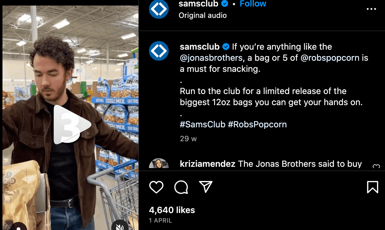 sam's club jonas brother