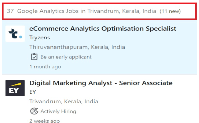 Google Analytics Courses in Trivandrum - Jobs