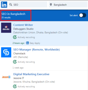 SEO Courses in Pabna - Job Statistics