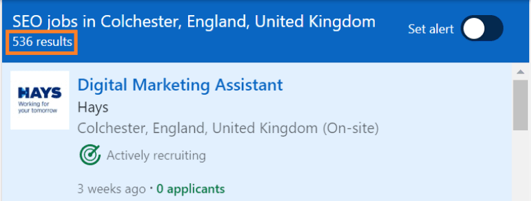 SEO Courses In Colchester- Job Statistics