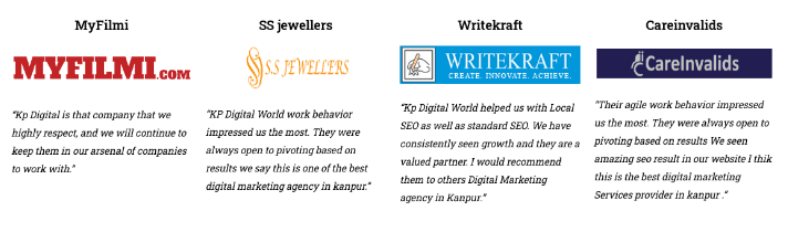 SEO Companies in Kanpur - KP Digital World Clients With Review