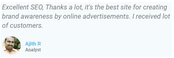 SEO Companies in Trichy - BSR Solutions Client Review