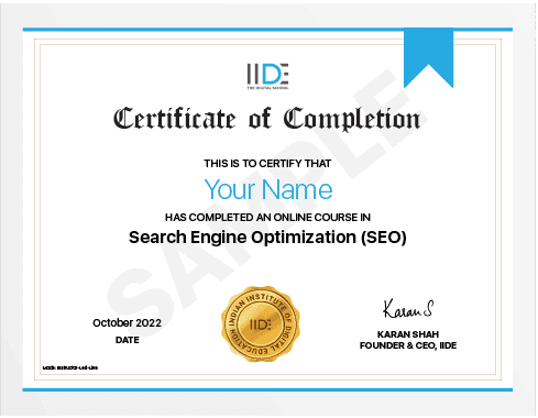 SEO CERTIFICATION