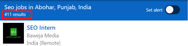 SEO Courses in Abohar - Job Statistics