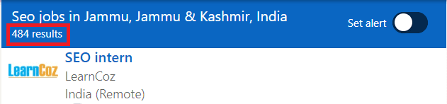 SEO Courses in Amarnath - Job Statistics