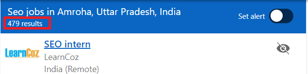 SEO Courses in Amroha - Job Statistics