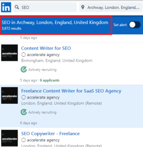 SEO Courses in Archway - Job Statitics