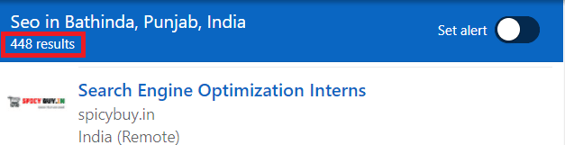 SEO Courses in Bathinda - Job statistics