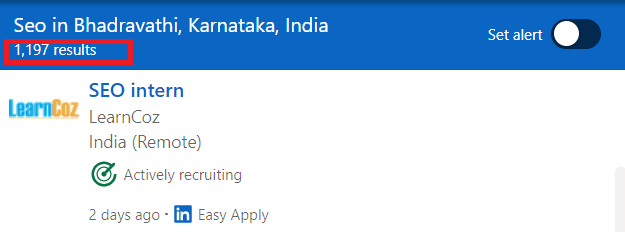 SEO Courses in Bhadravati - Job Statistics