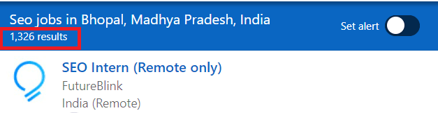 SEO Courses in Bhopal - Job Statistics