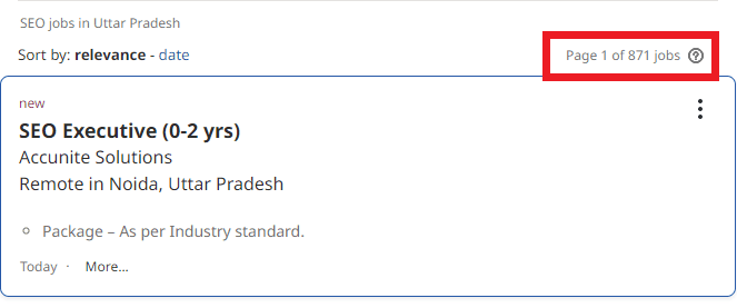 SEO courses in Dehradun- Job statistics