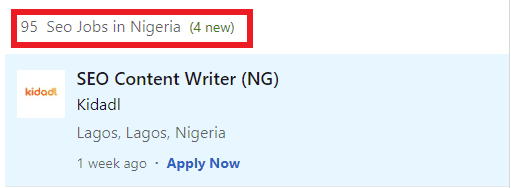 SEO Courses in Ise-Ekiti - Job Statistics 