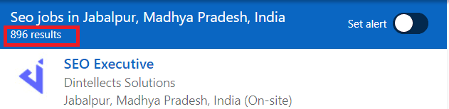 SEO Courses in Jabalpur - Job Statistics