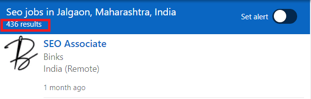 SEO Courses in Jalgaon - Job Statistics