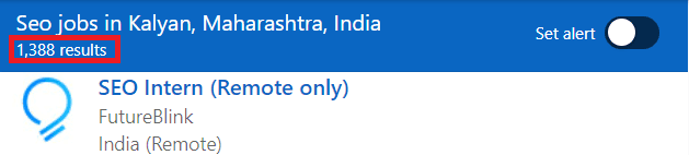 SEO Courses in Kalyan - Job Statistics