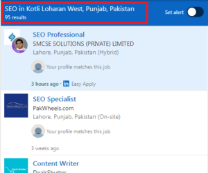 SEO Courses in Kotli - Job Statistics