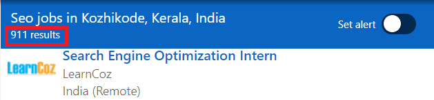 SEO Courses in Kozhikode - Job Statistics