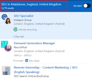 SEO Courses in Maidstone - Job Statistics
