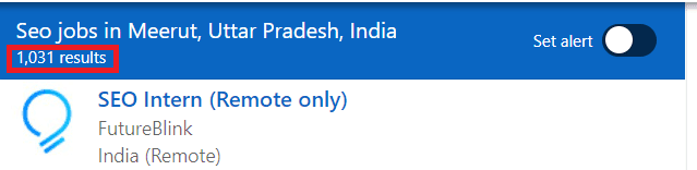 SEO Courses in Meerut - Job Statistics