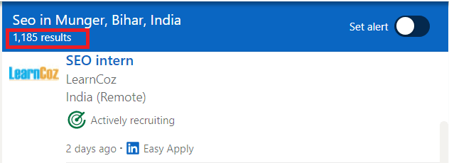 SEO Courses in Monghyr - Job Statistics