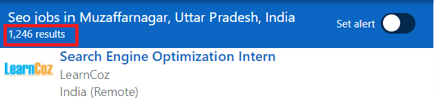 SEO Courses in Muzaffarnagar - Job Statistics