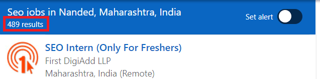 SEO Courses in Nanded - Job Statistics