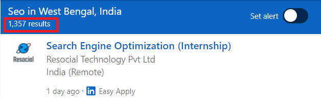 SEO Courses in Nangi- Job Statistics