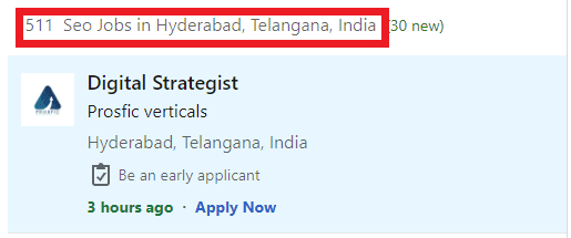 SEO Courses in Nellore - Job Statistics