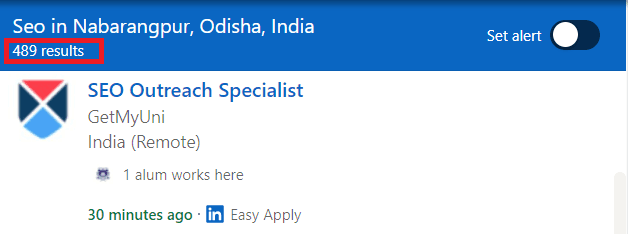 SEO Courses in Nowrangapur - Job statistics