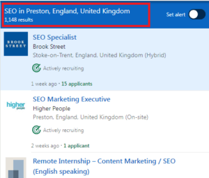 SEO Courses in Preston - Job Statistics